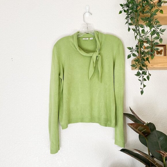🦋 VINTAGE CATO Green Knit Sweater Coquette Cottage Core Fairy Prep - Picture 1 of 3